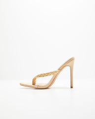 Nitro Woven Strap Slip On Stiletto Heels