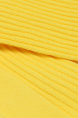 Bright yellow long ribbed socks