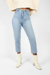 Light blue high waist mom jeans