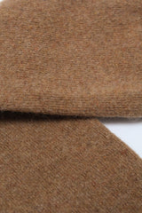 Beige smooth wool long socks