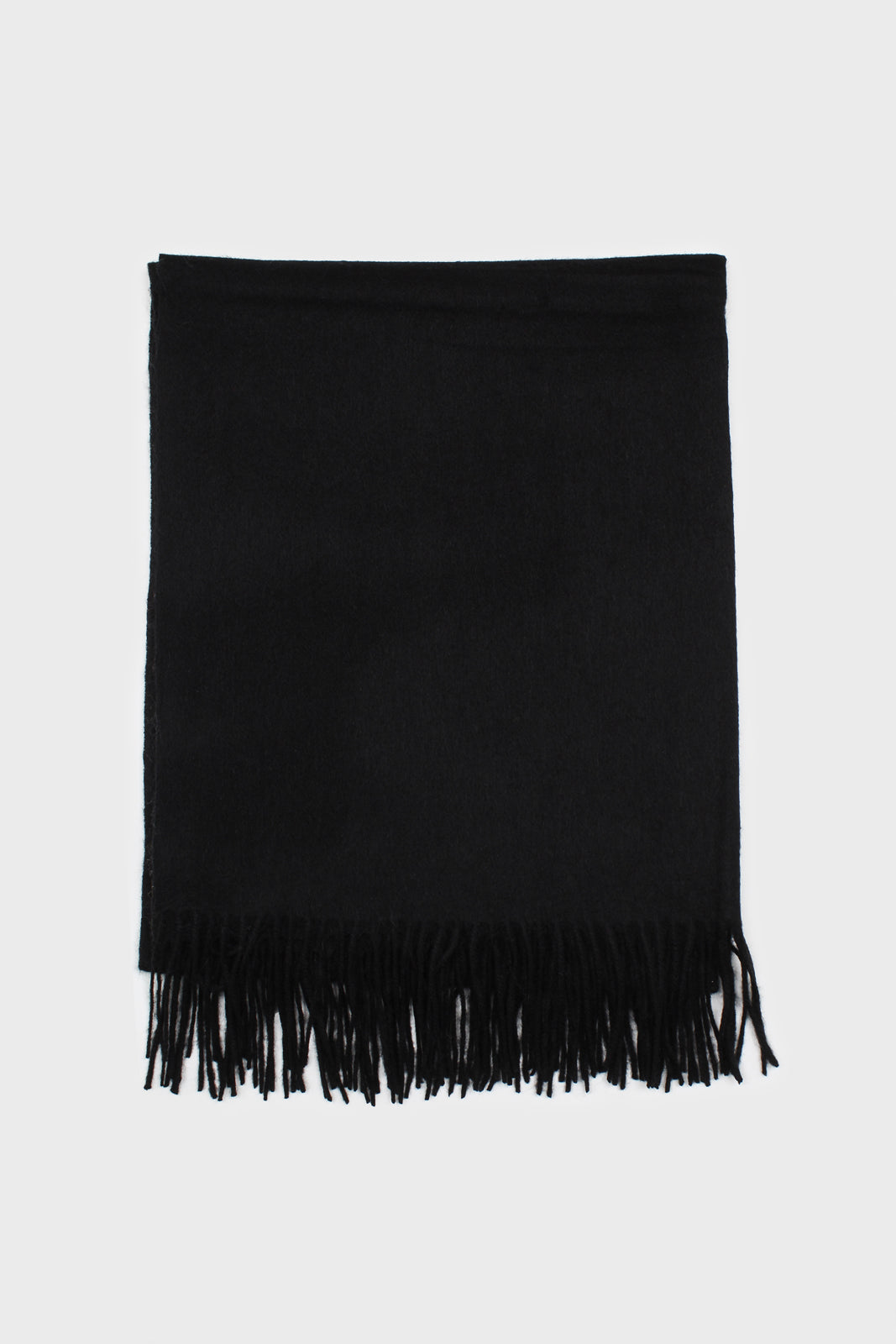 Black pure wool scarf