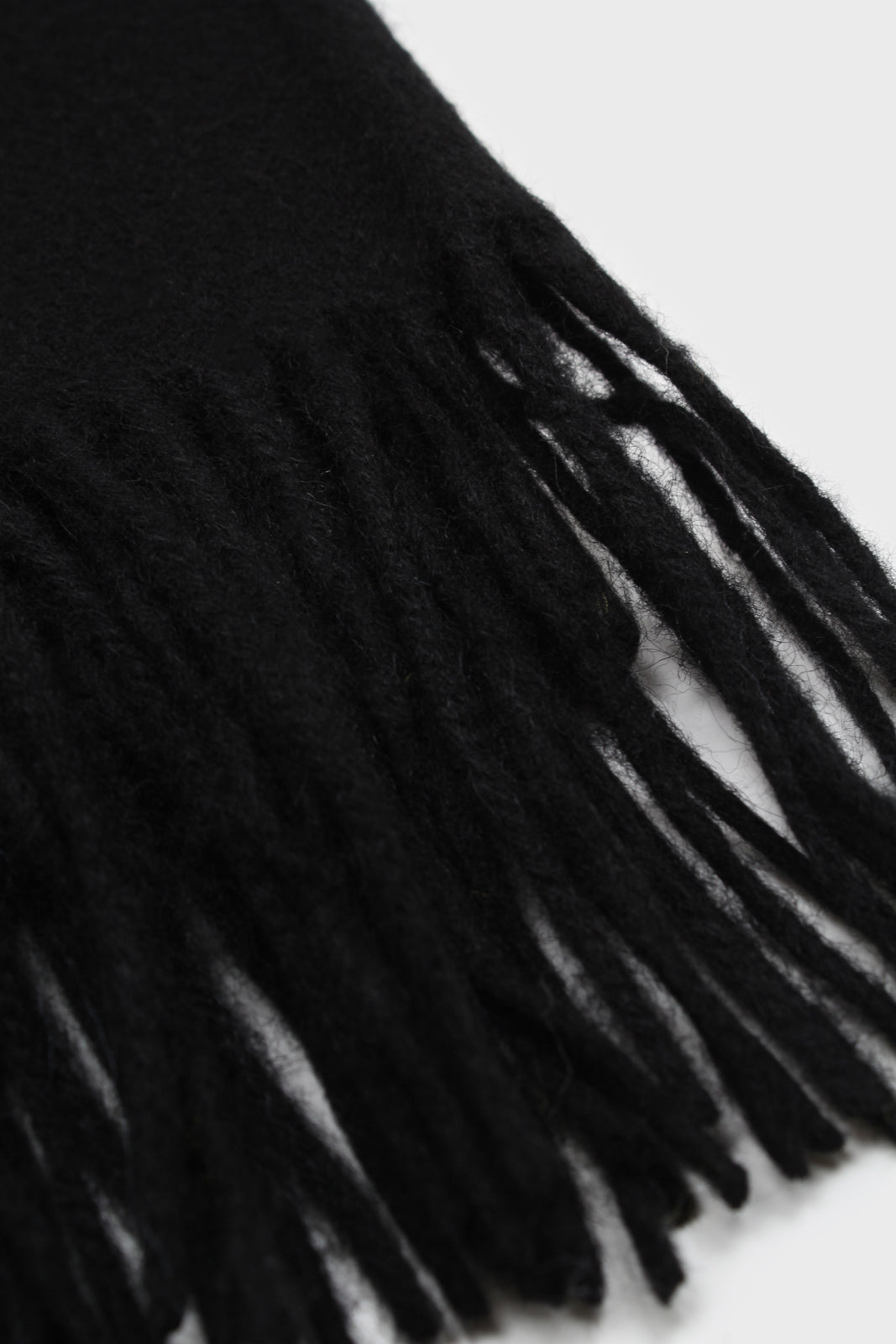 Black pure wool scarf