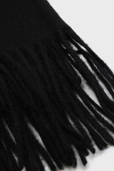 Black pure wool scarf