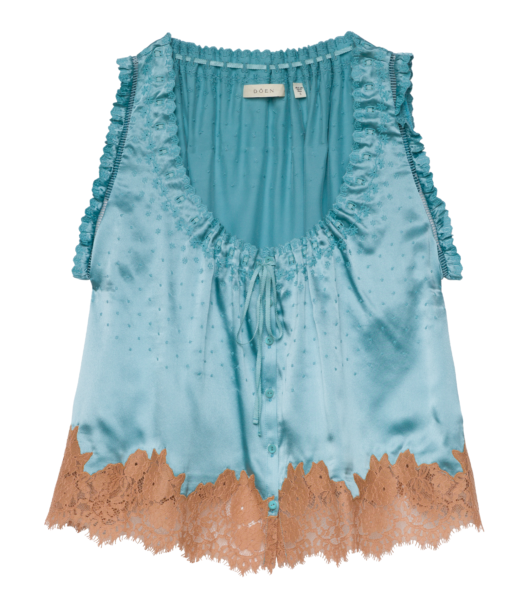 TOULOUSE TOP -- DEEP AQUAMARINE