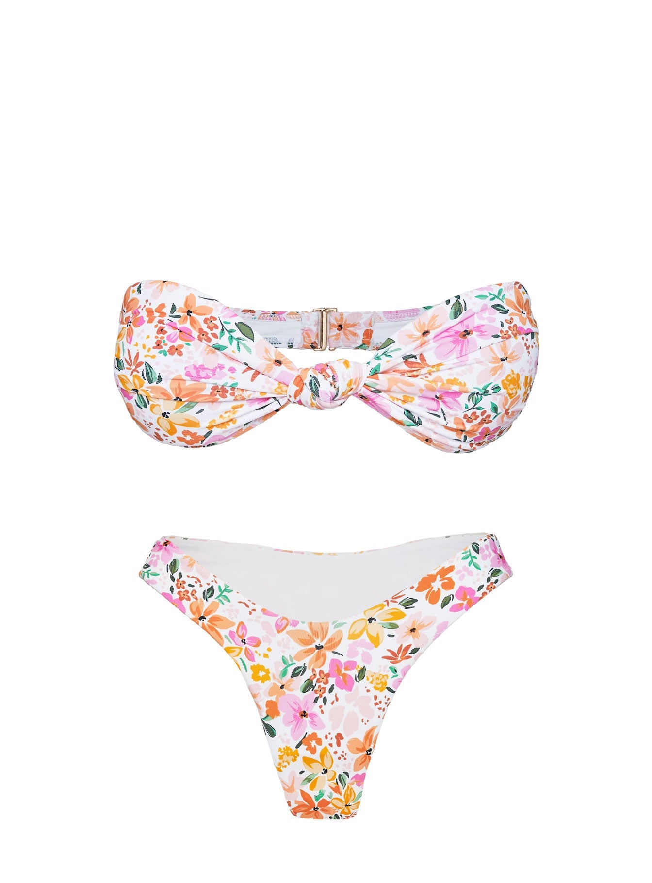 Tamrali Bandeau Bikini Top Multi Floral