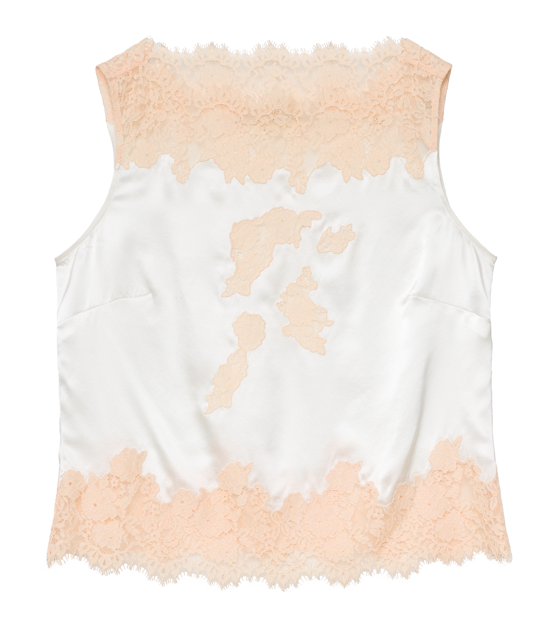 VIVIANE TOP -- SALT AND PEACH LACE