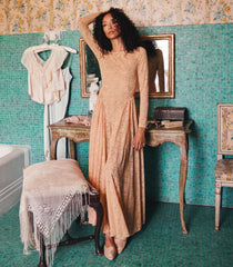 WILHELMINE DRESS -- TOASTED ALMOND