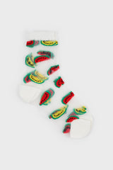 Watermelon sheer socks