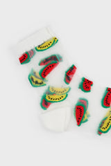 Watermelon sheer socks