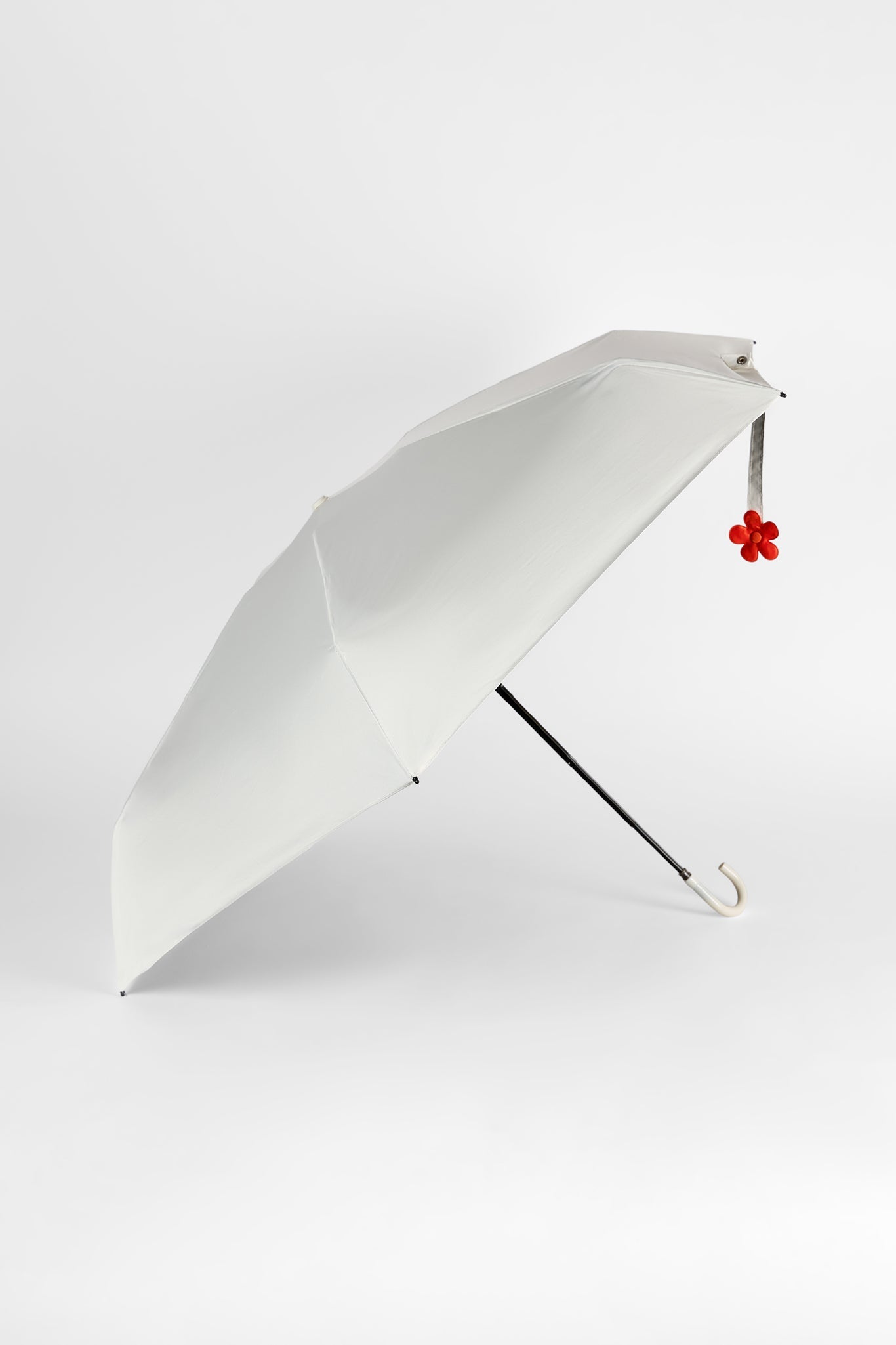 White and orange flower snap umbrella