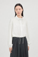 White high low windbreaker