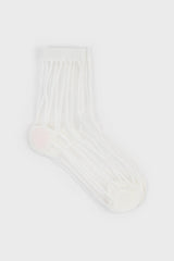 White sheer referee stripe socks