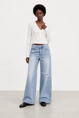 White diamond pattern button up top