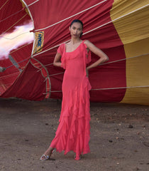 ZELIA DRESS -- BOUGAINVILLEA