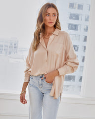 Duarte Linen Blend Button Down Top