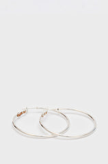 Silver hoop earrings - 60