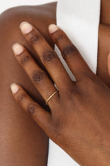 Gold hammered thin band