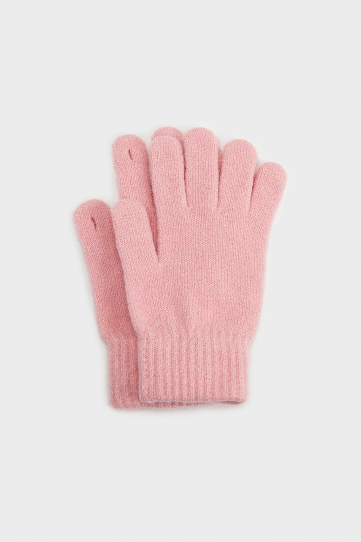 Light pink mohair gloves