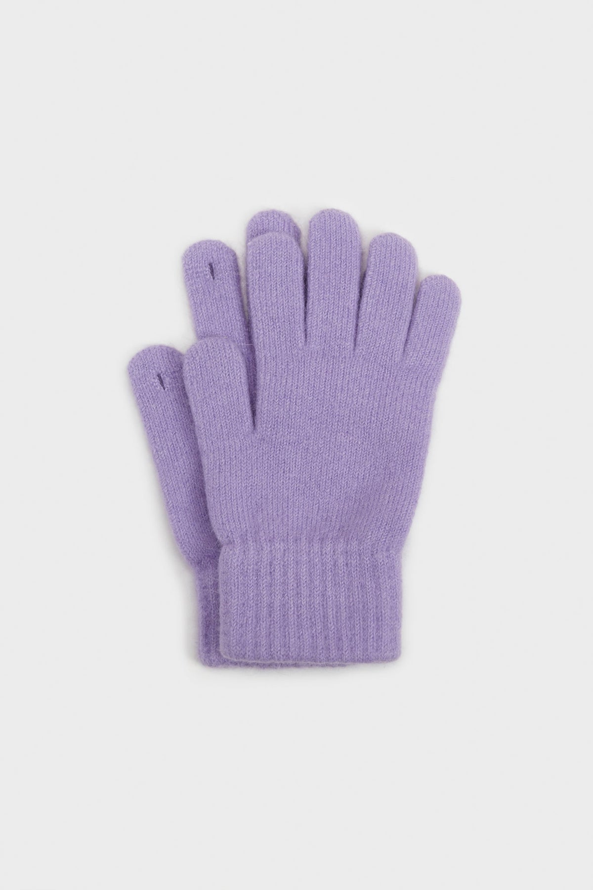 Lilac mohair gloves