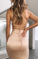 Manhattan Slip Formal Dress Champagne