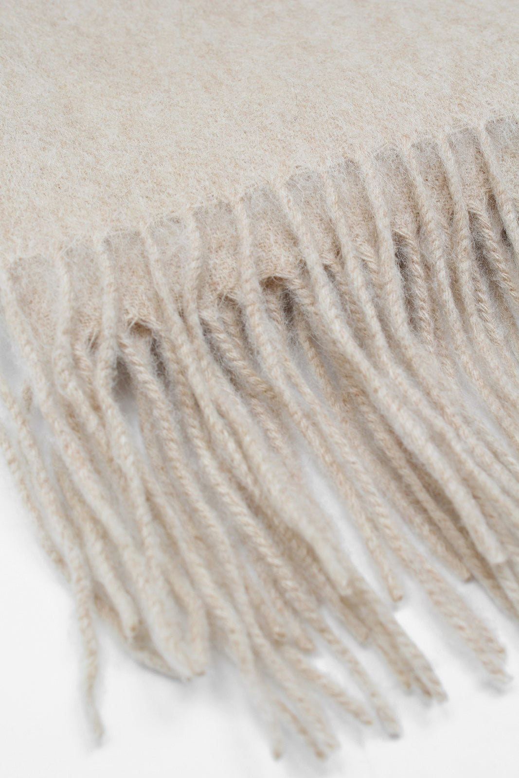 Heather beige pure wool scarf
