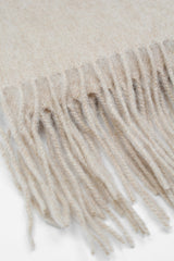 Heather beige pure wool scarf