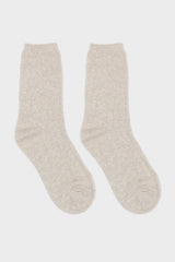 Oatmeal giant rib socks