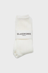 Ivory long ribbed socks