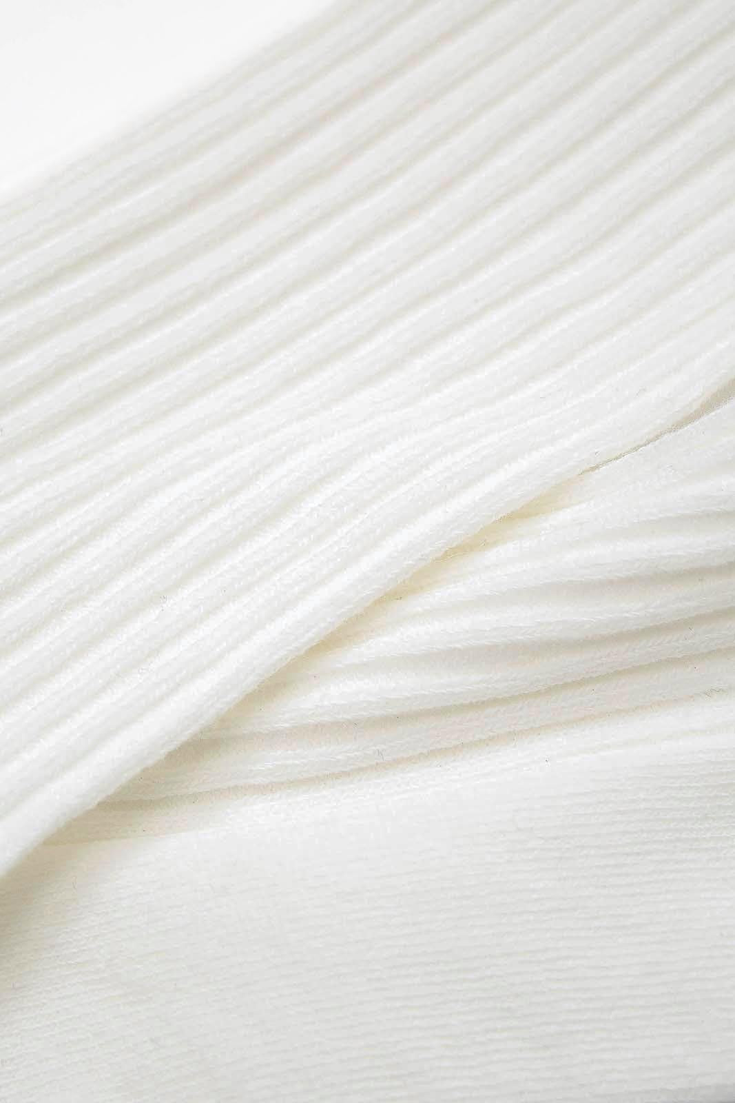 Ivory long ribbed socks