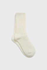 Ivory cashmere wool blend socks