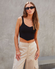 Something About Me Ribbed Knit Crop Top