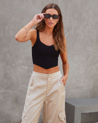 Something About Me Ribbed Knit Crop Top