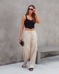 Something About Me Ribbed Knit Crop Top
